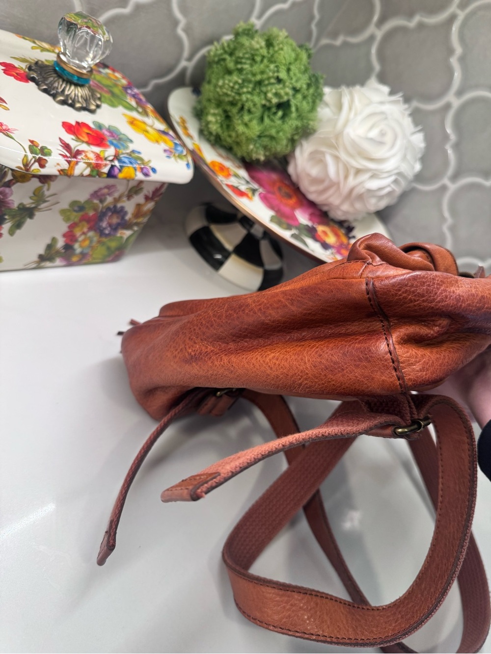 Madewell Lorimer Mini Backpack English Saddle Leather Bag - Picture 6 of 10